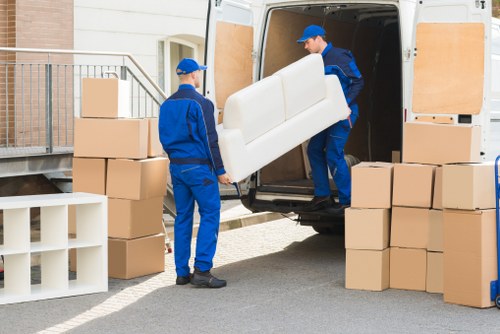 Removal van loaded for a Colneyhatch relocation