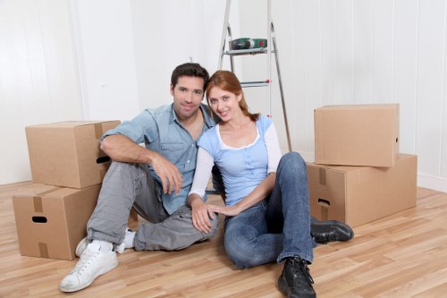Moving house planning in Colneyhatch with boxes and checklist