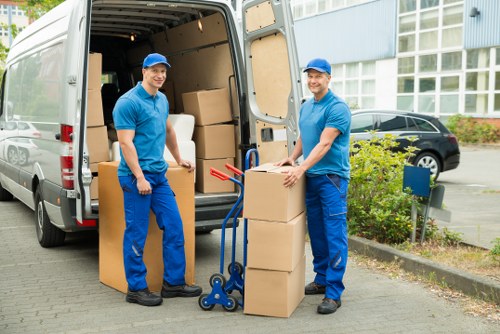 Careful furniture packing during house removals in Colneyhatch