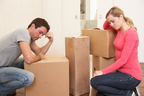 Removal team handling apartment furniture in Colneyhatch
